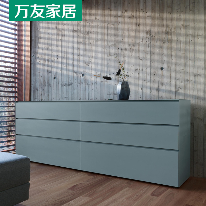 Italian minimalist paint drawer cabinet simple modern bedroom storage cabinet drawer cabinet bed end TV cabinet drawer cabinet custom pp