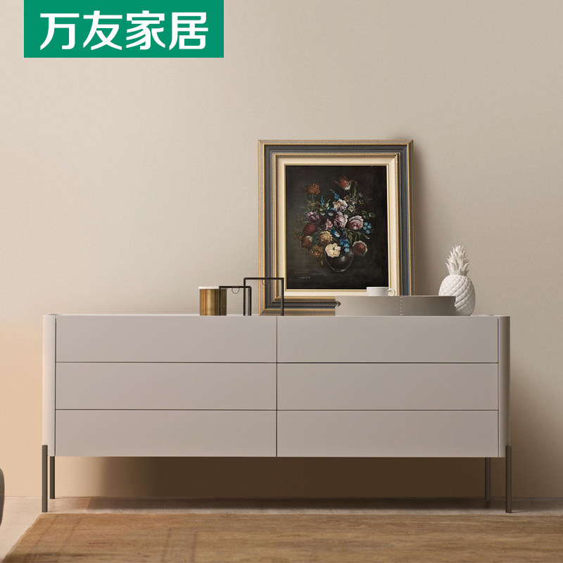 Italian light luxury paint drawer cabinet bedroom bed end TV cabinet bedside table modern minimalist porch cabinet dining cabinet drawer cabinet