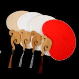 Круглая акварель, вентилятор в стиле древности, увеличенная толщина, ручная роспись, «сделай сам»