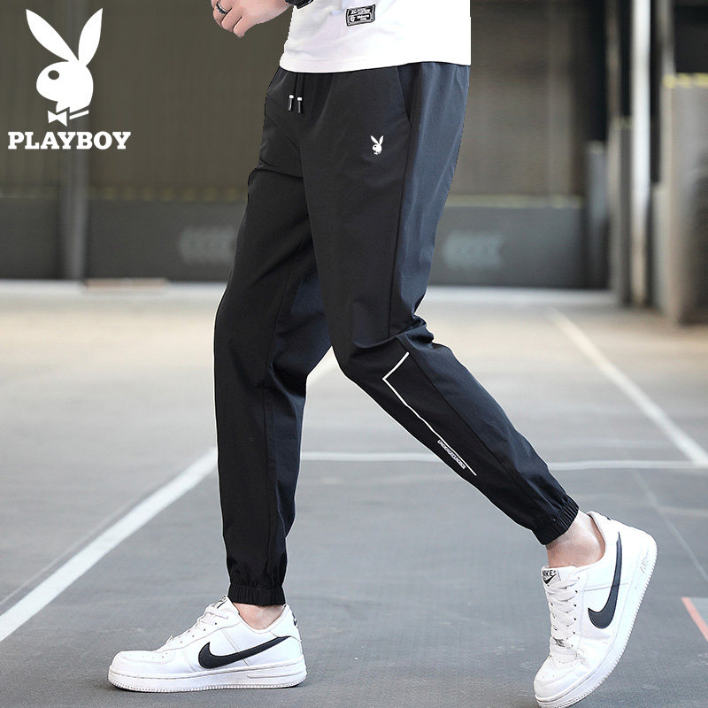 Floral Playboy Summer casual pants Men's trendy spring summer style Smoke Tubes Pants Loose bunch foot 90% long pants