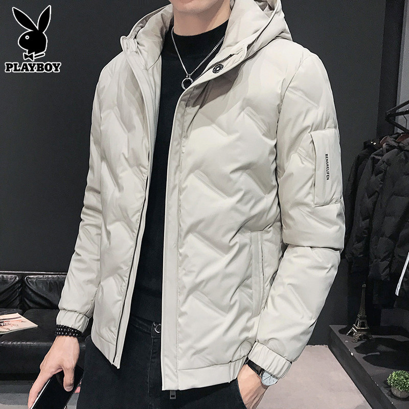 Playboy Down Jacket Men's Winter Lightweight Thick Tide Brand Trend Short Handsome Winter Jacket Men's
