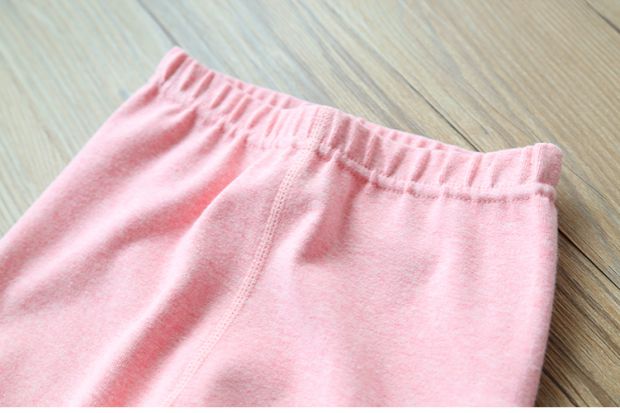 Đồ lót bé gái đặt màu cotton trong quần áo trẻ em nhà lớn áo len cotton quần áo mùa thu quần dài đồ ngủ ấm áp hai mảnh thời trang bé gái