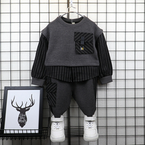 Childrens clothing boys spring and autumn clothing set 2021 new baby clothes 5 children handsome 6 boys 7 foreign style Korean version 9 years old