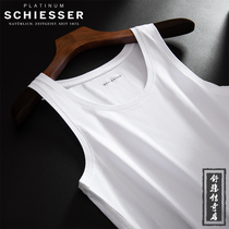 Germany Shuya mens vest high-end platinum Ya cotton inner wear base undershirt pure cotton thin section 95-17700V