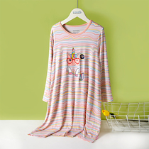 Germany Shuya childrens clothing spring and summer new girls modal night dress small child big child girl home clothes 3F-17444D