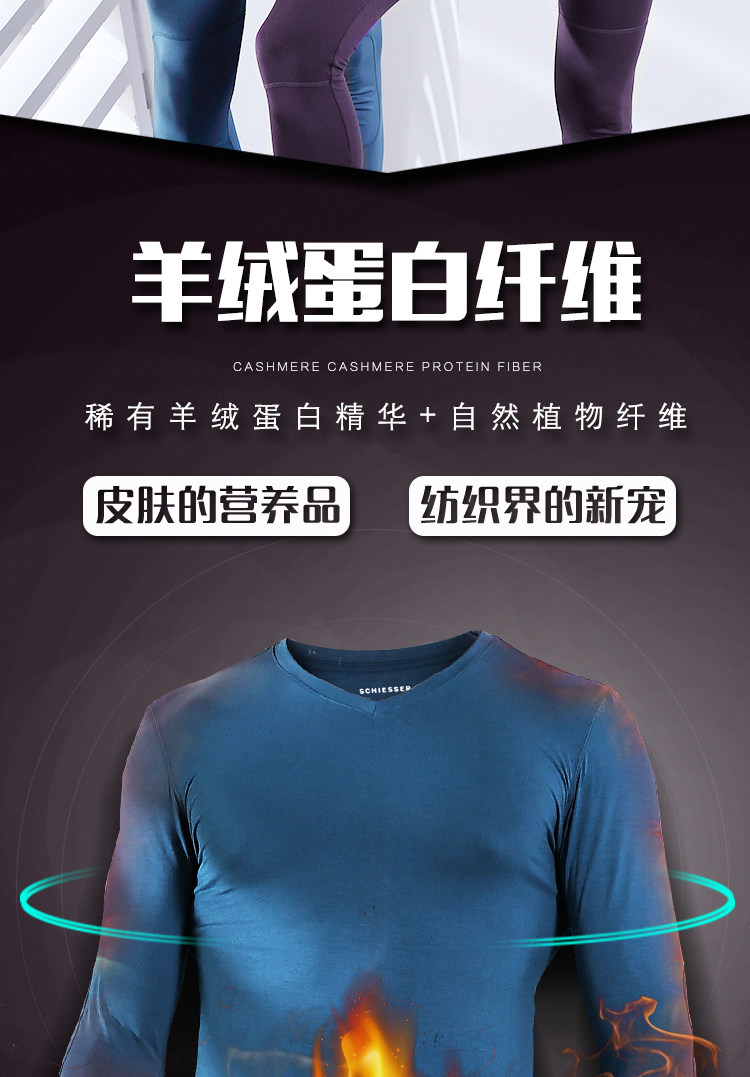 德国 Schiesser 舒雅 男女款羊绒蛋白纤维保暖内衣套装 图3