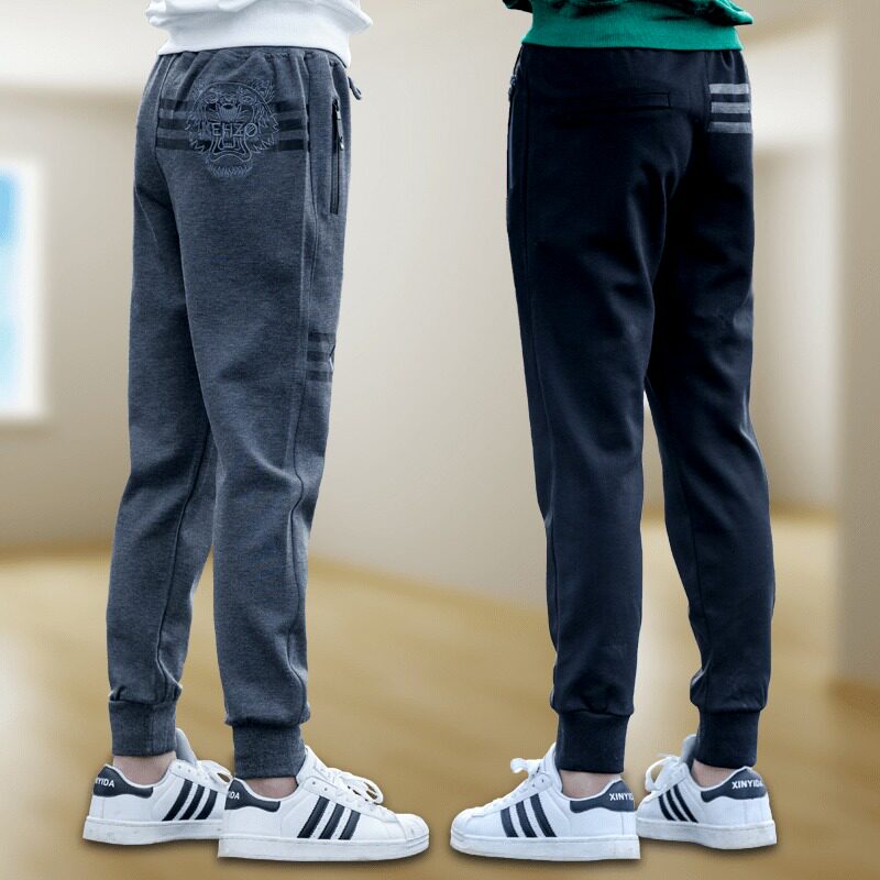 Children's pants Spring and autumn models 2022 new boys sports Gats and fattening slim CUHK children long pants Fat children loose leisure