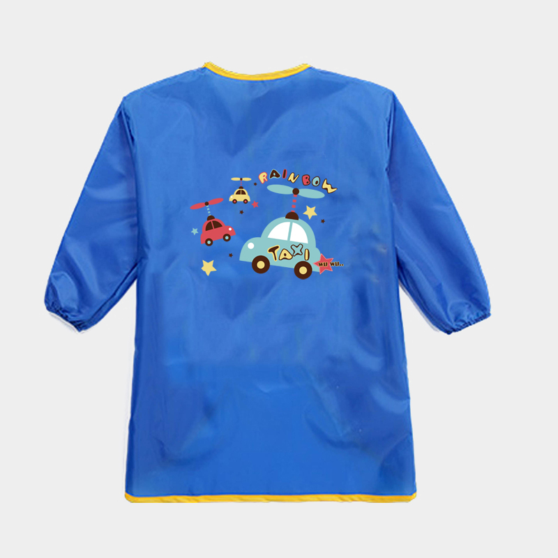 Customized children cover baby waterproof anti-wear long sleeve clothes eating suit for large children painting apron breathable