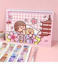 Small potato double-sided off-paper loose-leaf book simple A4 A5 tape sticker handbook storage illustrated book