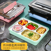 304 stainless steel insulated lunch box for children and primary school students office workers portable divider split type lunch plate lunch box