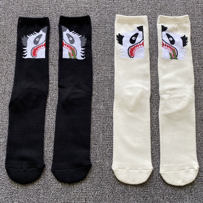 Thương hiệu thời trang Nhật Bản BAPE PANDA SOCKS cao cấp thể thao nam và nữ cotton tinh khiết vài đôi tất gấu trúc mới - Vớ thể thao