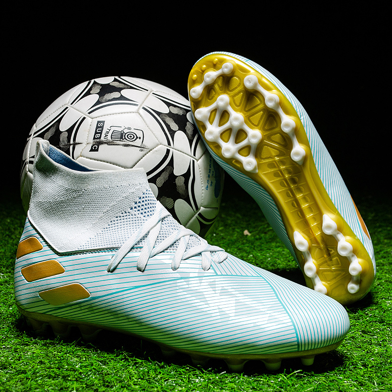 Mexey New Football Shoes Boys Children Adult Crumpled Nails Tf Race Special AG Short Nails Training Shoes Female Neymar