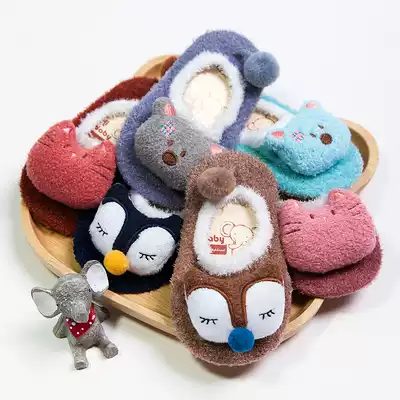 Autumn and winter baby socks 0-1-3 years old baby socks toddler socks cartoon children floor socks glue anti-slip socks