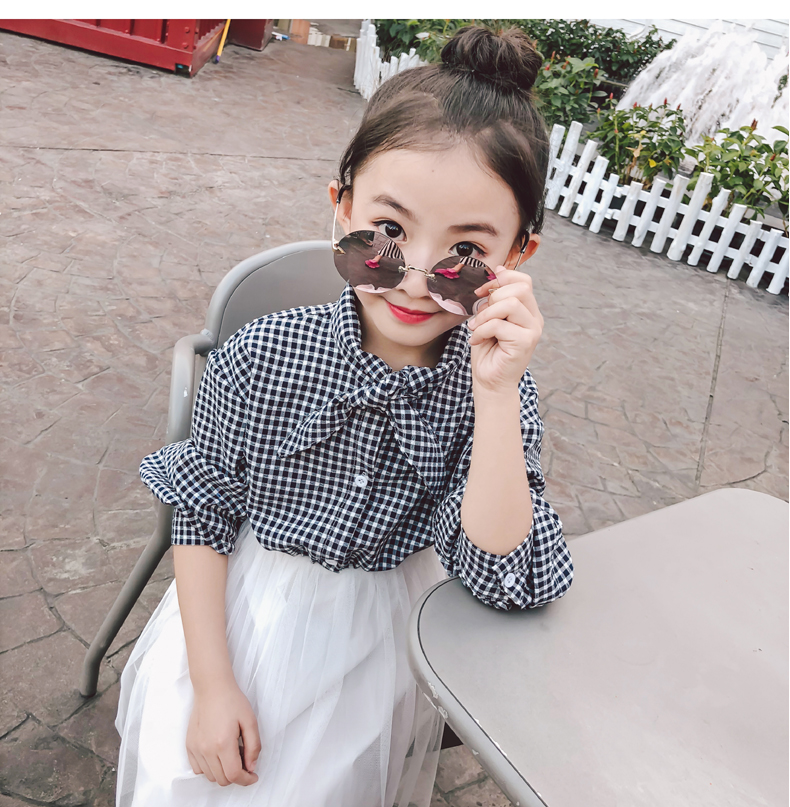Thời trang trẻ em kính râm phân cực tròn mũi tên bé trai và bé gái kính râm cá tính - Kính râm kính solex