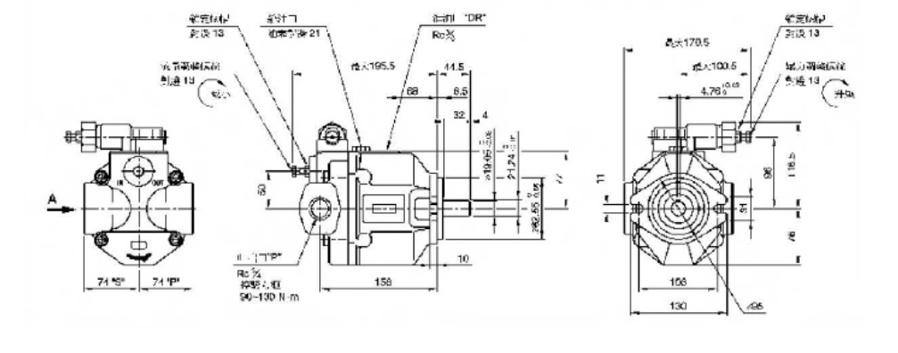 Гидронасос 原装yuken油研ar16-fr01c-22变量柱塞油泵ar22-fr01cs-20/22 bs b