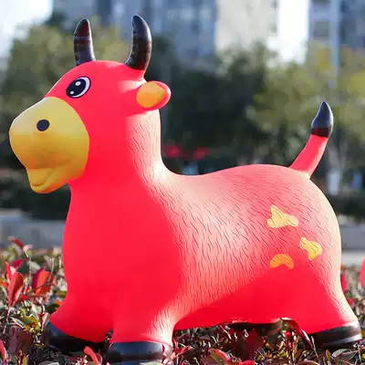 Ha Ball Jump Triceratops Children Jumping Deer Baby Inflatable Outdoor Toys Plus Thickened Mount