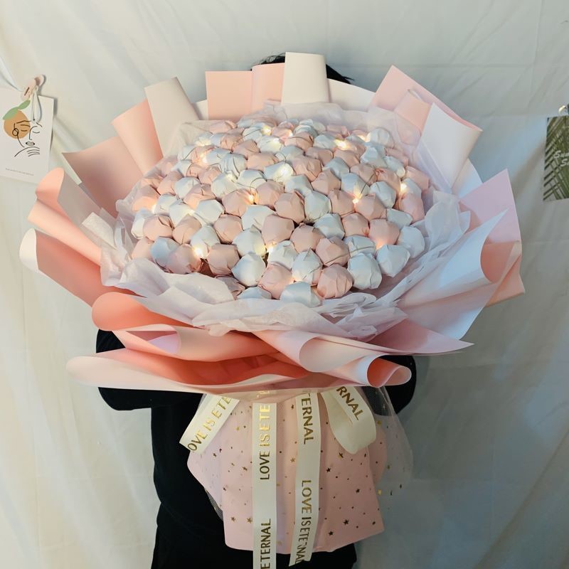 diy lollipop bouquet material bag snack firework bundle handmade Valentine's Day 520 gift for girl and girlfriend