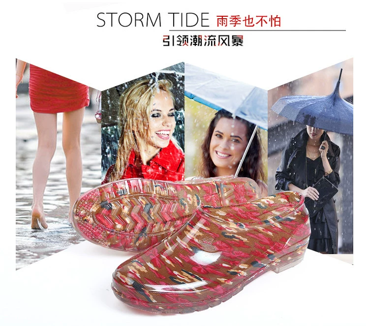 Đặc biệt cung cấp mới mùa xuân và mùa thu mưa khởi động nữ ngắn ống nhà bếp làm việc giày bảo hiểm lao động giày không thấm nước không trượt thấp giúp Yuanbao mưa khởi động giầy nhựa đi mưa