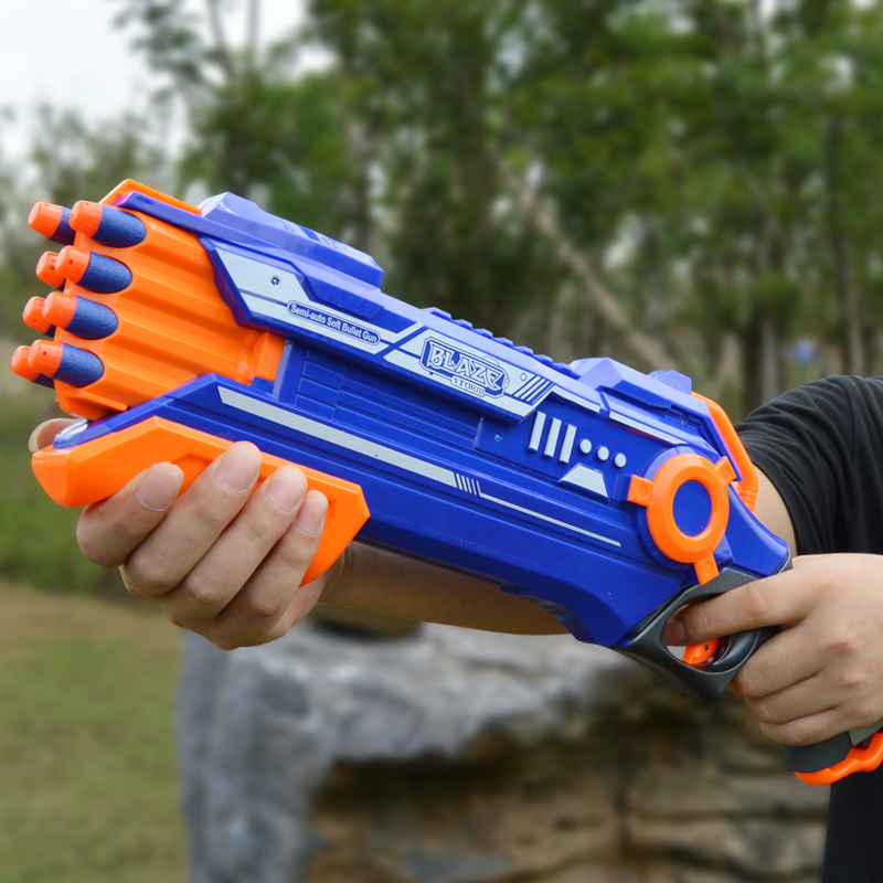 Children's toy gun rifle pistol launch EVA foam bullet safety launcher toy 4-6-7 boy gift