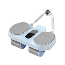 The new four-wheel abdominal fitness wheel automatically rebounds to enlarge and widen the abdominal muscles strengthen the abdomen and burn fat fitness equipment