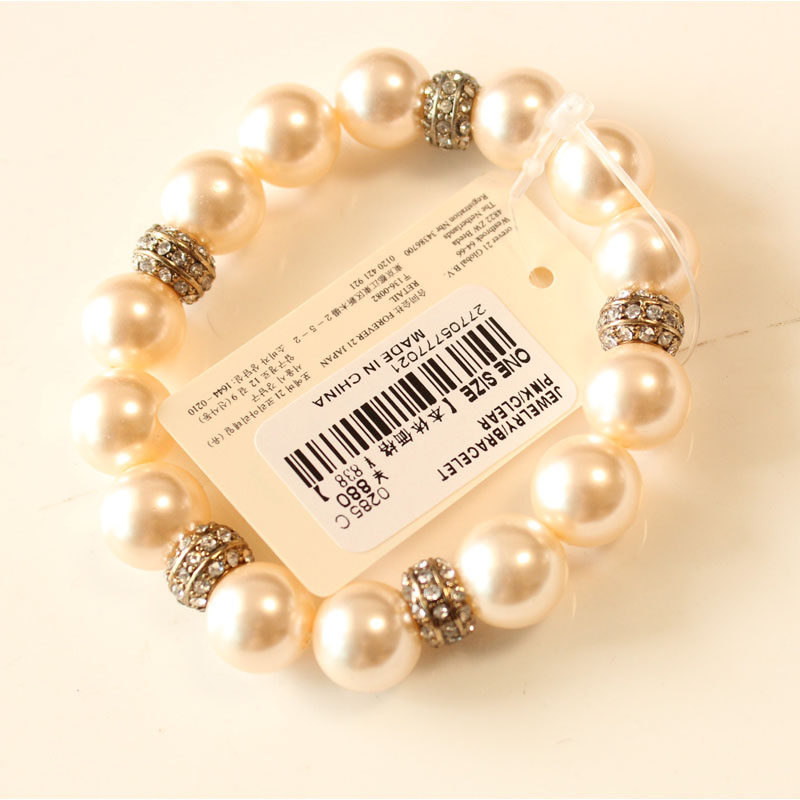 New Faux Pearl Beads Elastic Bracelet Gift Fashion Women Jewelry