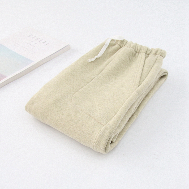 Bộ đồ ngủ cotton nữ mùa thu và mùa đông dày không khí dày cotton quần ấm kích thước lớn quần áo ngủ giản dị tại nhà quần legging nam