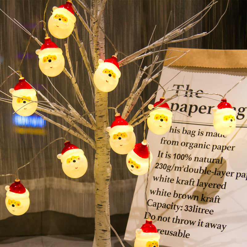 LED small lights Christmas snowman lights string lights Santa Claus decorative lights holiday lights Christmas tree scene layout