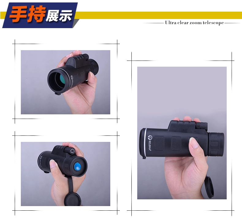 BELONA Berenger Monocular Độ phân giải cao Ánh sáng ban đêm Tầm nhìn ban đêm cỡ lớn Không hồng ngoại tiện lợi 2018 Mới - Kính viễn vọng / Kính / Kính ngoài trời kính thiên văn phản xạ