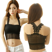 Special offer Cotton anti-slip lace suspenders Butterfly bandeau summer breathable safety bottoming underwear Chest wrap without inserts