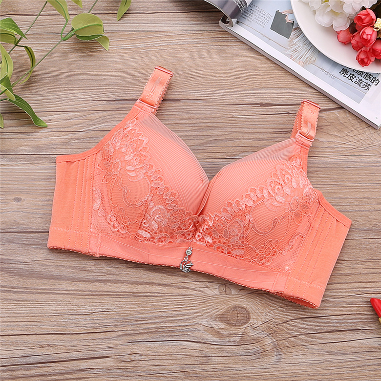 Kazi Ting phần mỏng điều chỉnh ren áo ngực sâu V tập hợp bên bộ sưu tập sữa mẹ đồ lót gợi cảm 8842 áo độn ngực