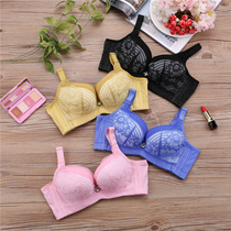 Brand special offer Small chest thickened deep V gathered bra Lace flat chest 38a bra Sexy underwear adjustable bra