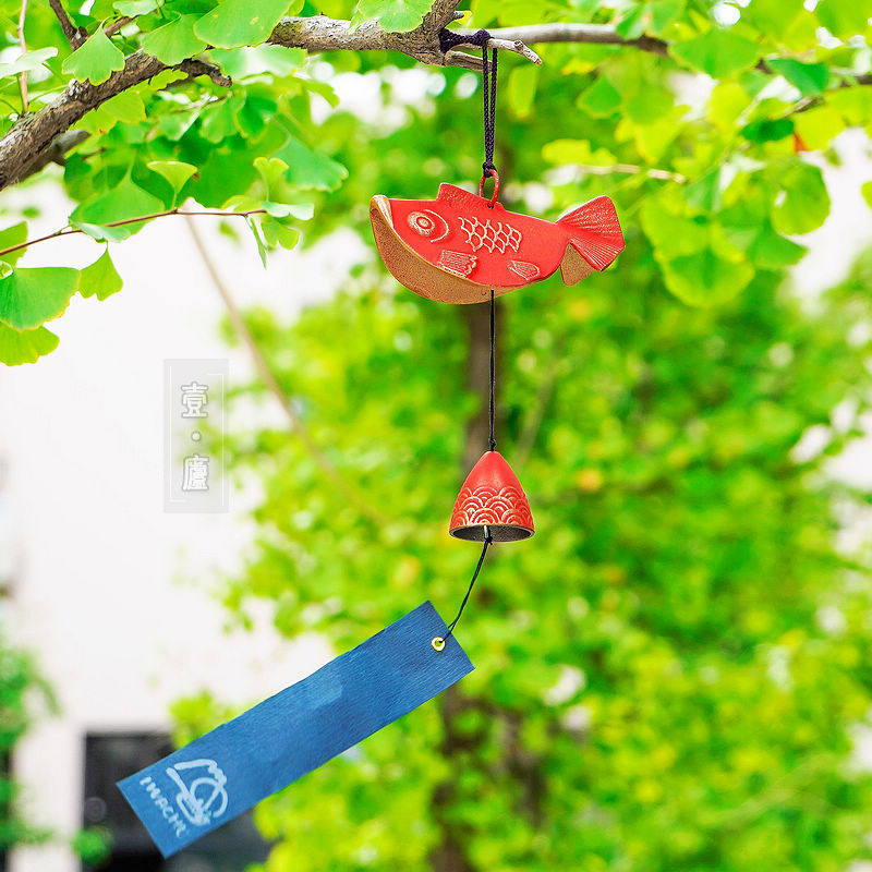 Big Red Koi Iron imported cast iron wind chimes from southern Japan Festive housewarming to move new home decoration pendants