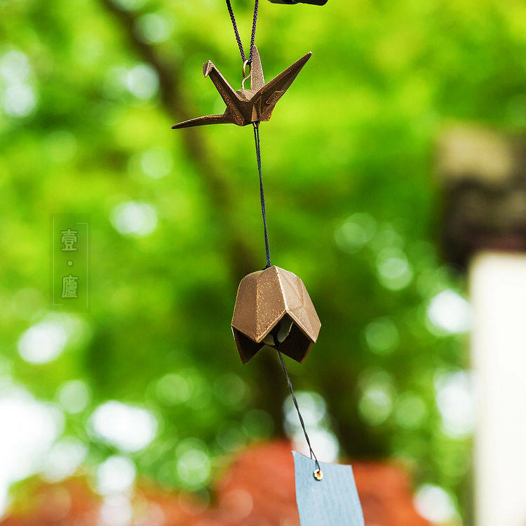 Love for Friendship Japan Import Fold Paper Cranes Cast Wind Bells Doorbell Doorbell for blessing and good luck Ping An Home Decorative Pendant