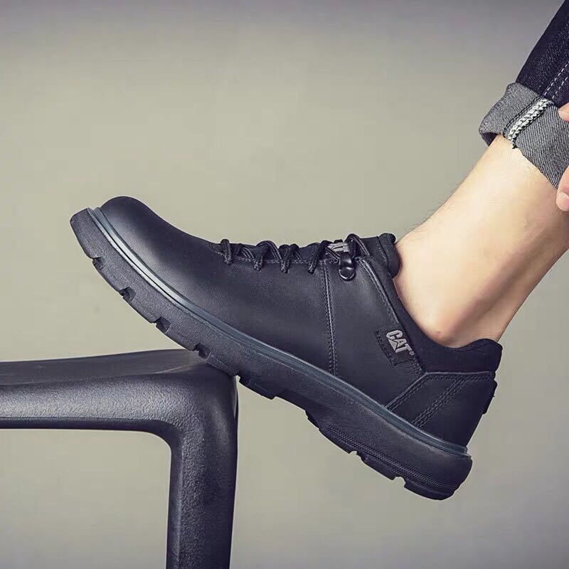 Head Layer Cow Leather Fashion Wear wear travel shoes Men's low Help leather shoes Shoes Shock Absorbing Outdoor Casual Shoes Brown Black