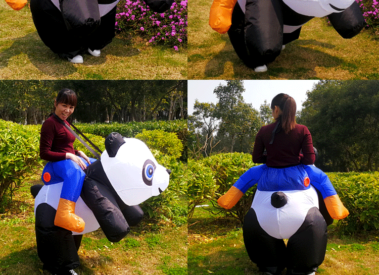 Panda Inflatables Khủng long động vật Vịt nhỏ màu vàng Lợn Lợn biểu diễn Halloween Đạo cụ trò chơi học đường - Sản phẩm Đảng / Magic / Hiệu suất 	phụ kiện cosplay halloween	