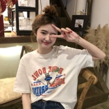 Tide, летняя белая дизайнерская футболка, короткий рукав, круглый воротник, тренд сезона, в американском стиле