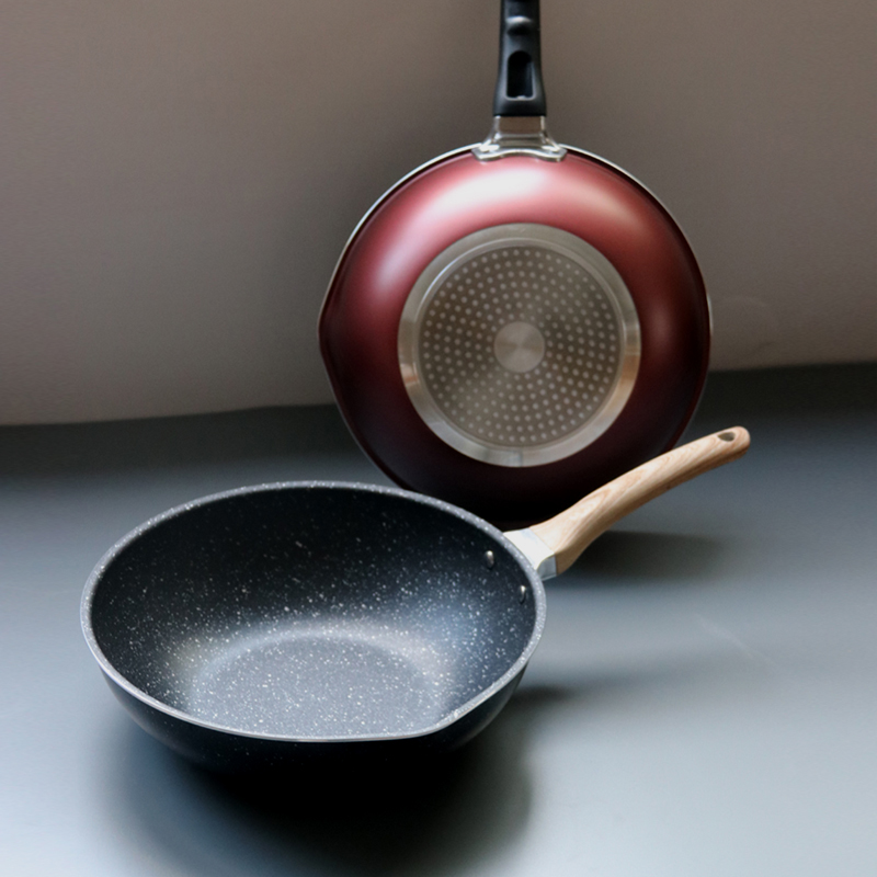 Maifanshi non-stick wok home wheat stone wok wok induction cooker gas stove special pan bottom wok