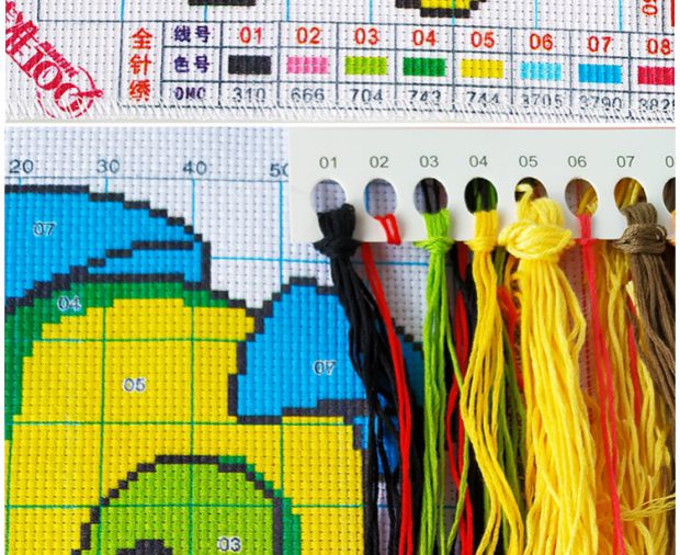 Zodiac cross stitch 2018 mới trẻ em phim hoạt hình dễ thương chút hoàng đạo động vật trẻ em đơn giản mảnh thêu tay - Công cụ & phụ kiện Cross-stitch tranh chữ thập