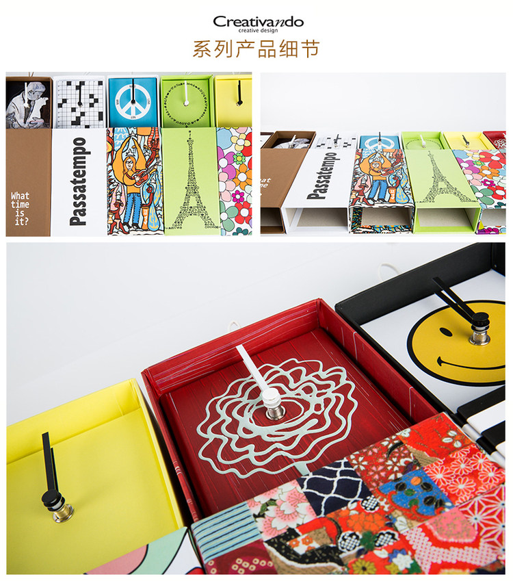 Италии оригинальный импортный Creativando скрыт в коробка полоса дороги часы часы настенные часы Настольный звонок полоса 