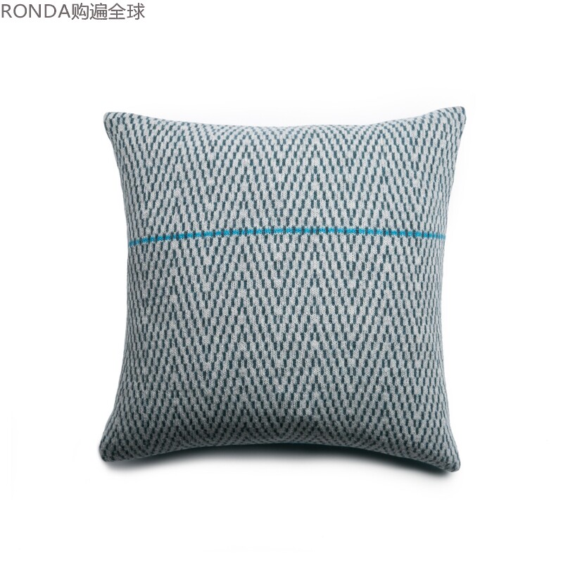 British Janie Pure Merino Wool Sofa Bed With Duck Suede Back Cushion Resting On Pillows 45 50cm Days Blue