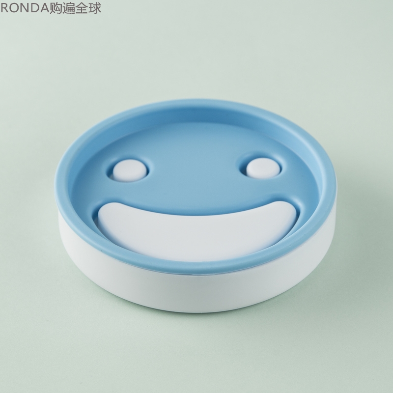 South Korea ZEEBE small and cute creative soap box containing soaps box drain box Smiles every day multicolor