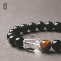 Original Obsidian Crystal Lucky Lucky Tiger Eye Stone Personality Fashion Mens Bracelet Womens Simple Couple Jewelry