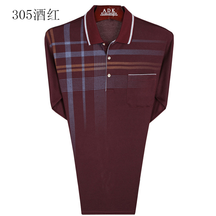 Trung niên và người đàn ông lớn tuổi của mùa thu 50-60-70 tuổi của nam giới dài tay t-shirt cha mặc quần áo cũ mùa xuân t-shirt