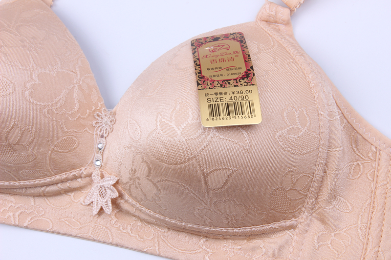Không có vòng thép cotton trung niên mát xa áo ngực mẹ điều chỉnh thu thập kích thước lớn đồ lót mỏng C quần lót cotton