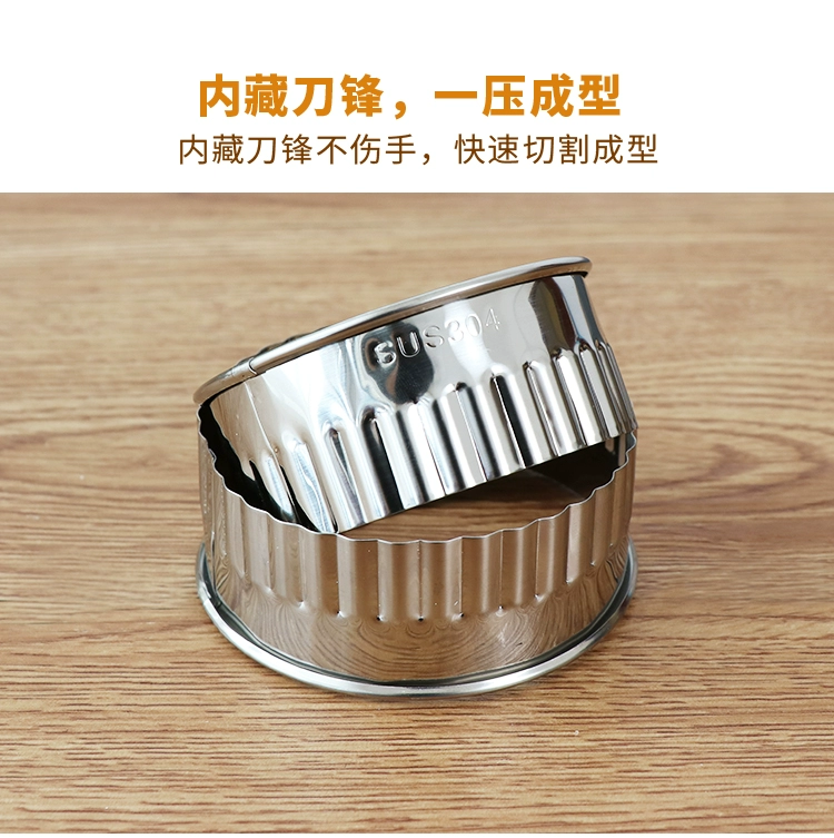 Inox 304 bánh bao da khuôn bánh bao gọt vỏ tròn lớn dập nổi hộ gia đình hướng dẫn sử dụng máy hoa bánh bao - Tự làm khuôn nướng khuôn bánh nhúng