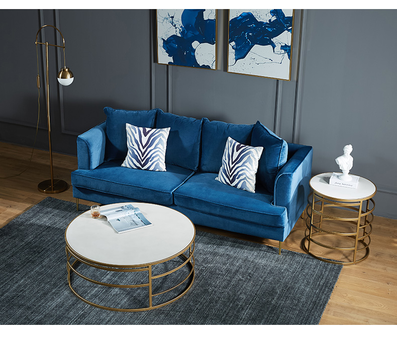 EVITAHOME ánh sáng sang trọng hậu hiện đại Mỹ kết hợp bàn cà phê đơn giản Bàn cà phê tròn châu Âu thiết kế nội thất - Bàn trà bàn uống trà