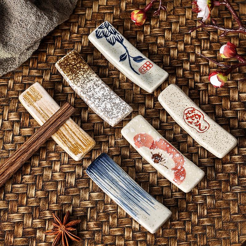 Japanese-Style Household Ceramic Chopstick Holder, Chopstick Rest, Chopstick Stand, Chopstick Pillow, Small Holder, Chopstick Rest, Chopstick Spoon Holder