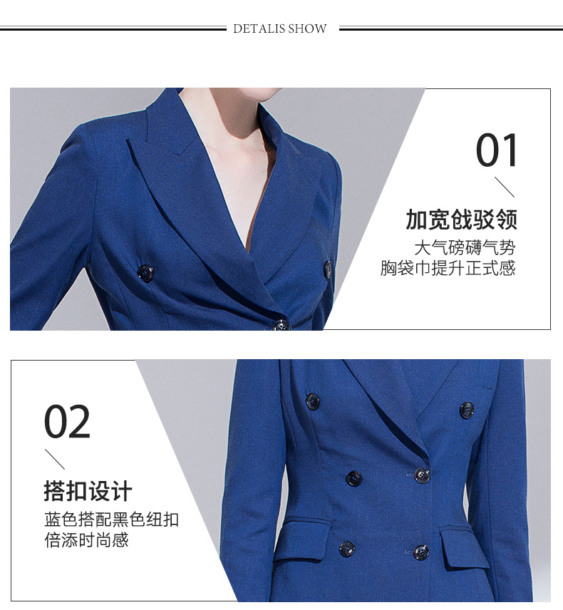 AD nữ phù hợp với chuyên nghiệp mặc Anh gió phù hợp với phù hợp với màu xanh thời trang khí chất ăn mặc giản dị mùa xuân - Bộ đồ kiểu đồ bộ may vải thun