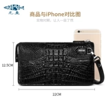 元鱼 Импортная сумка с петлей на руку, бумажник, маленькая сумка клатч, новая коллекция, крокодил, из натуральной кожи