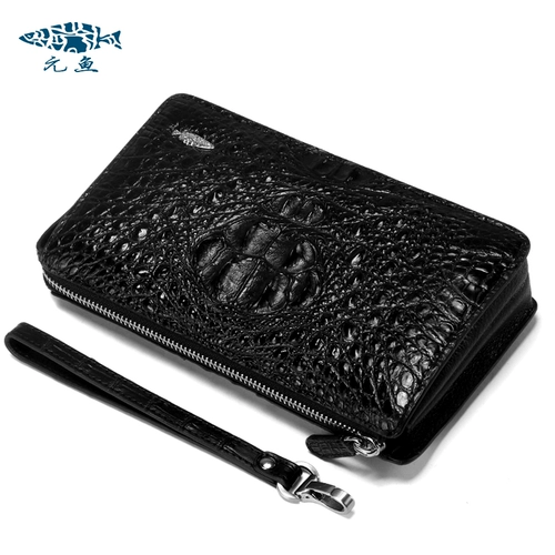 元鱼 Импортная сумка с петлей на руку, бумажник, маленькая сумка клатч, новая коллекция, крокодил, из натуральной кожи